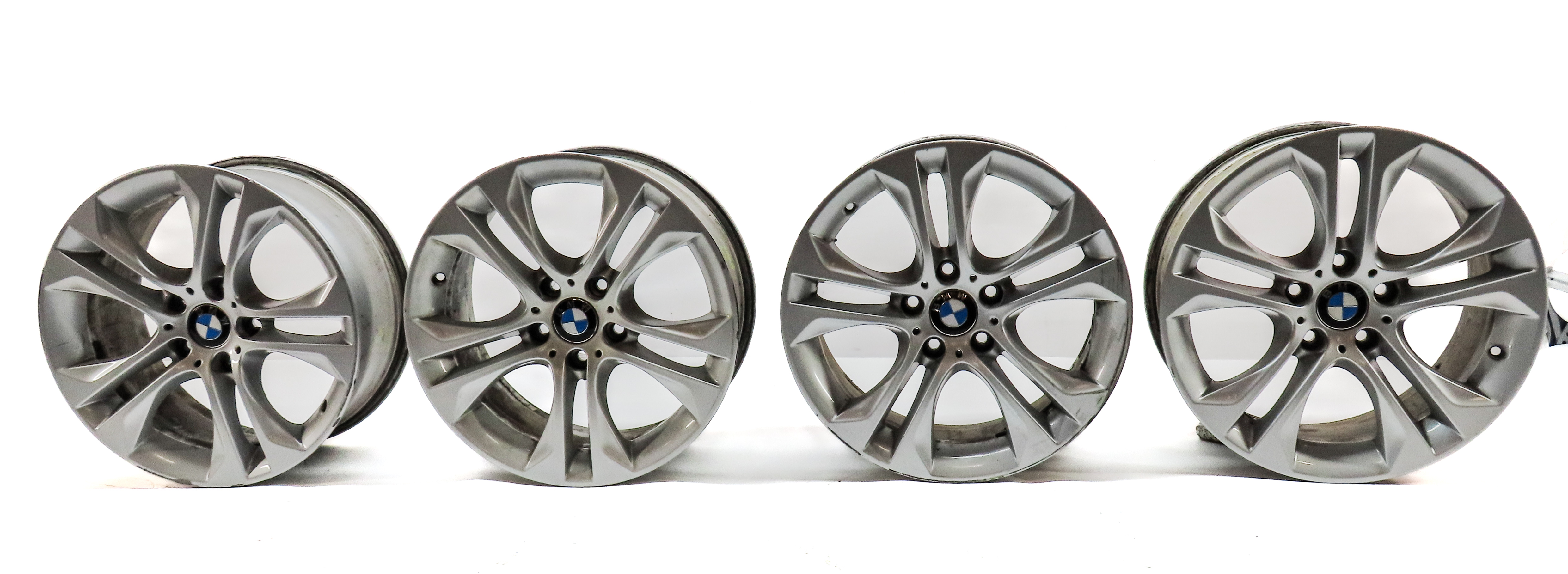 2015-2018 BMW X3 X4 (F25 F26) 18x8 ALUMINUM ALLOY 5-DOUBLE SPOKE WHEEL RIM SET-4 — exact item pictured